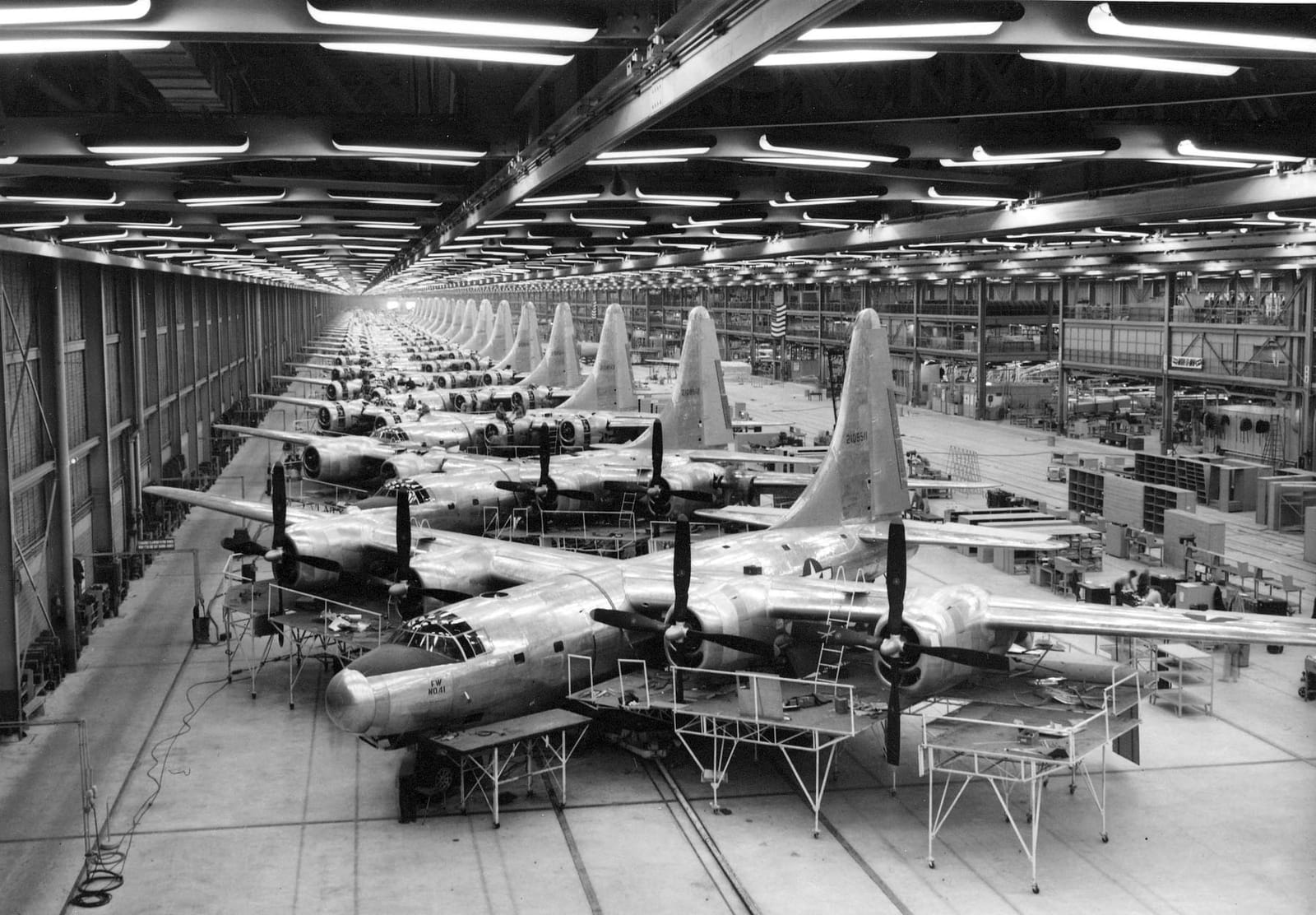 TB-32s being assembled at Consolidated's Fort Worth factory, circa 1944